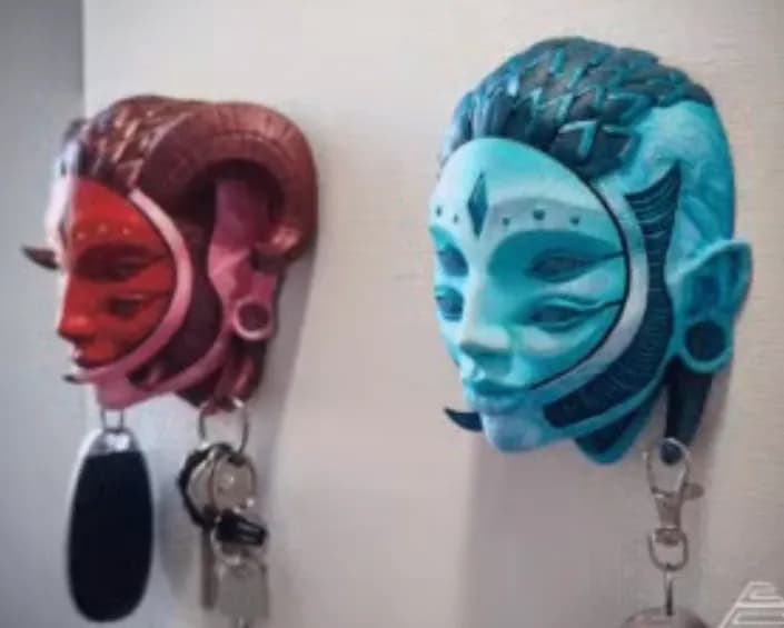 创意恶魔与幻想面具玄关钥匙挂架